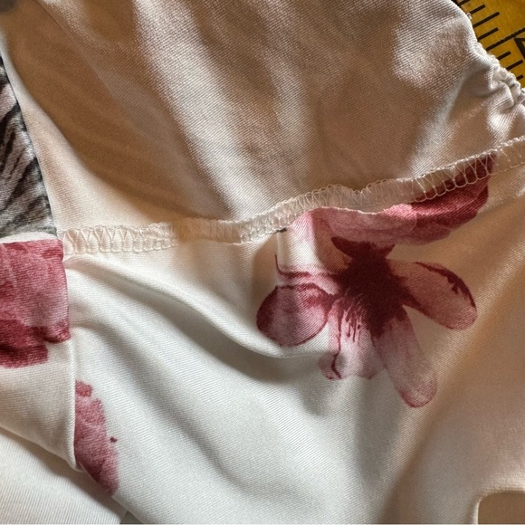 Strapless tropical tummy hiding midi dress size medium - Picture 4 of 4